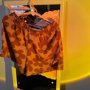 Purple and brown kids shorts